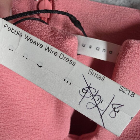 Susana Monaco Mini Dress Small Pink Ponte Pebble Weave Wire Babydoll Barbie NWT - Picture 11 of 14